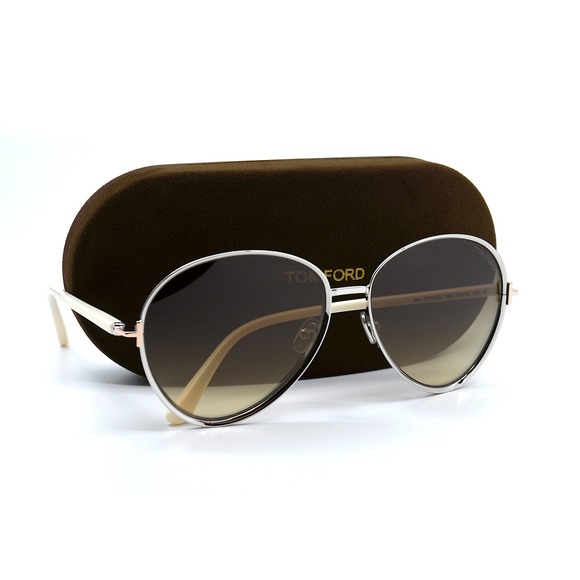 NEW TOM FORD TF1028/S 16G RIO SILVER WHITE BROWN GRADIENT AUTHENTIC SUNG… - Picture 1 of 13